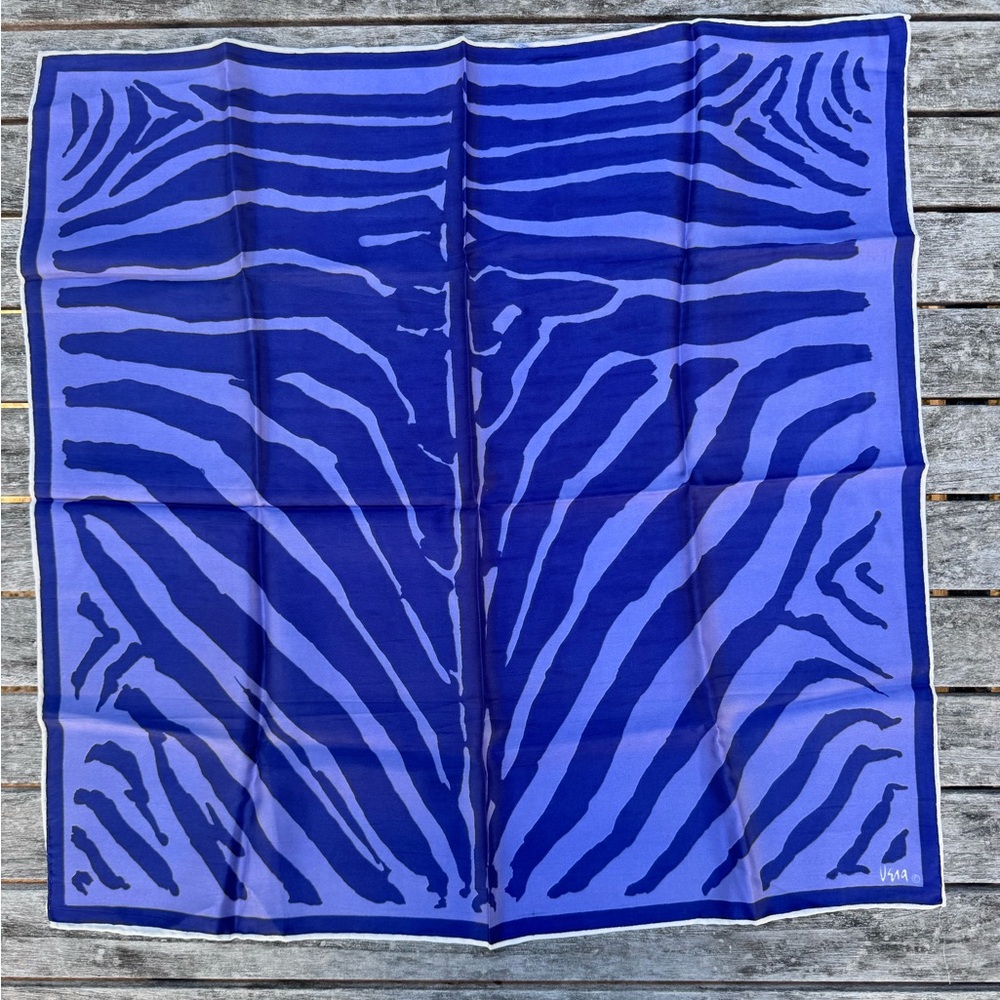Five vintage vera scarves blues browns purple - Picture 2 of 6